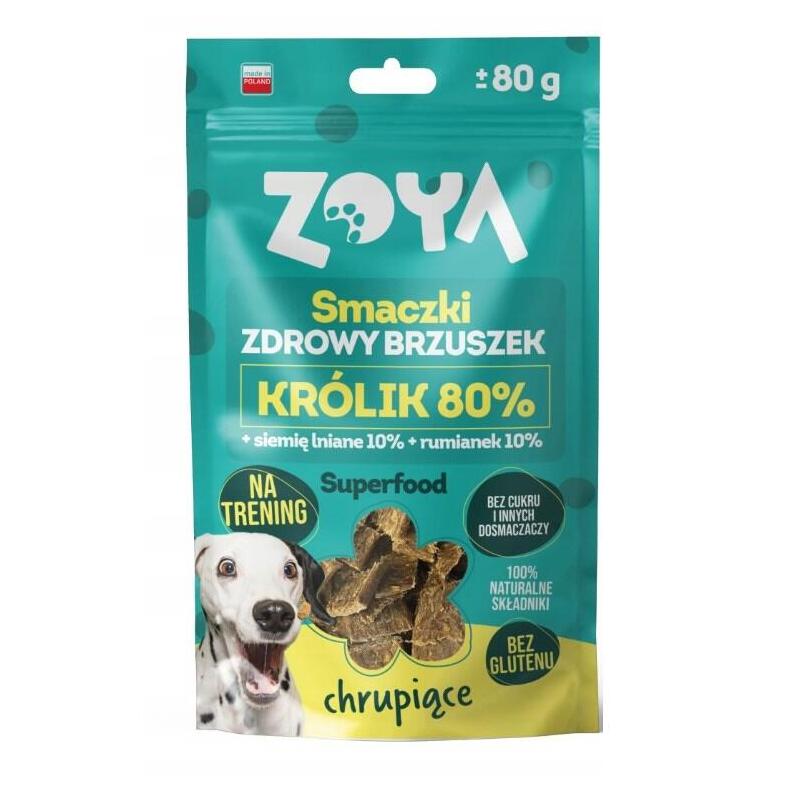 Zoya healthy tummy rabbit – premio para perros – 80g