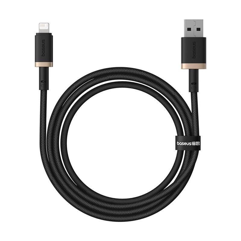 Baseus dura cable de carga rÁpida de tipo a a ip 2,4 a negro, dorado