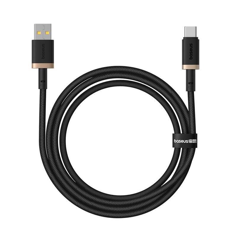 Baseus dura cable de carga rÁpida usb tipo a a tipo c 60 w 1 m negro, oro