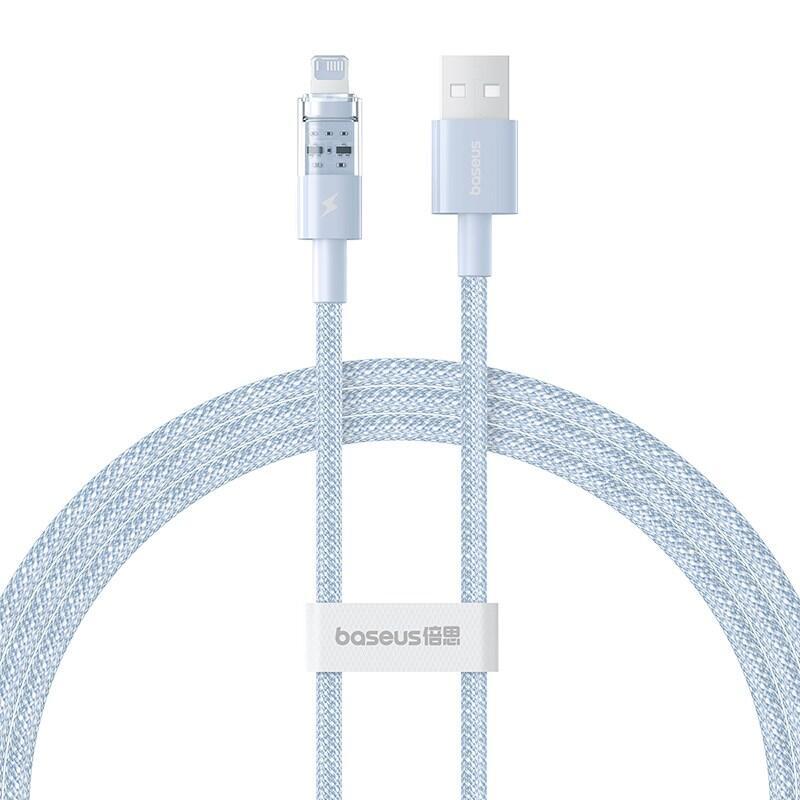 Baseus gem cable de carga rÁpida usb a ip 2,4a 1 m azul