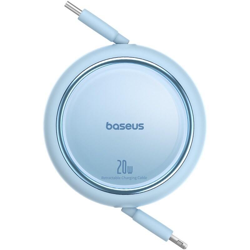 Baseus free2pull cable expansible de carga rÁpida usb c a ip ligtning 1 m 20 w azul