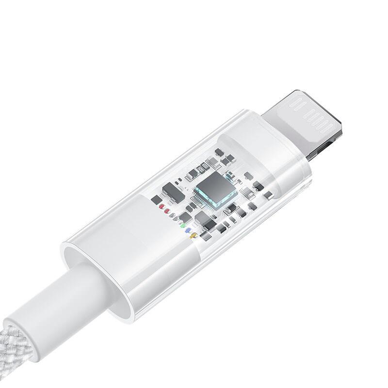 Baseus gem cable de carga rÁpida usb-c a ip 1 m 20 w blanco