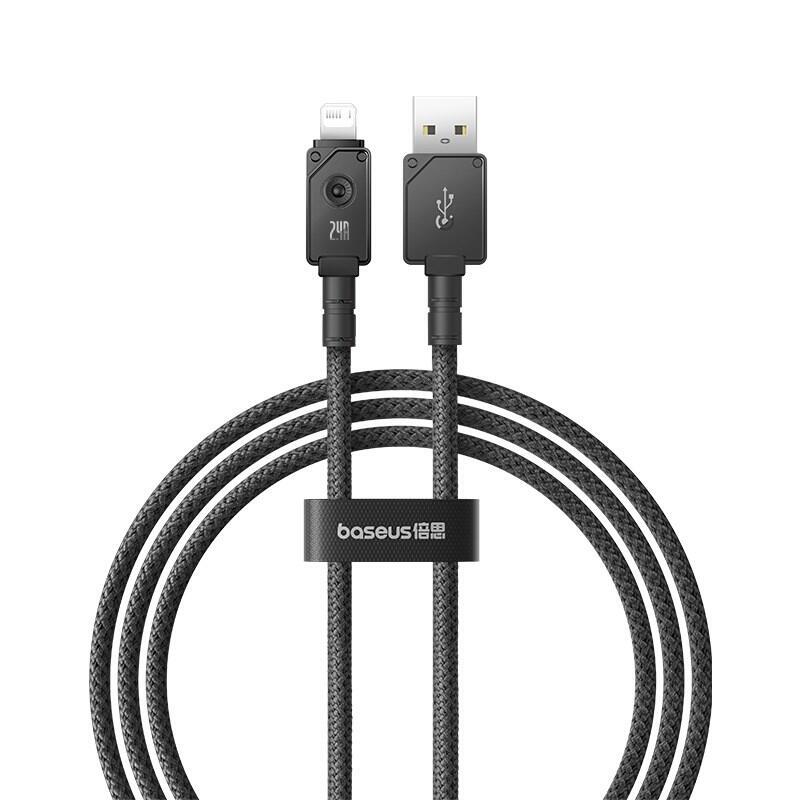 Baseus unbreakable cable usb a a ip 1 m 5v-2,4a negro