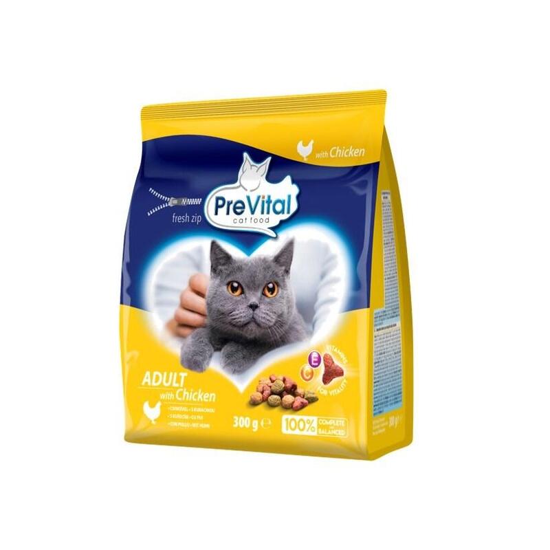Comida seca para gatos prevital adult chicken  300g