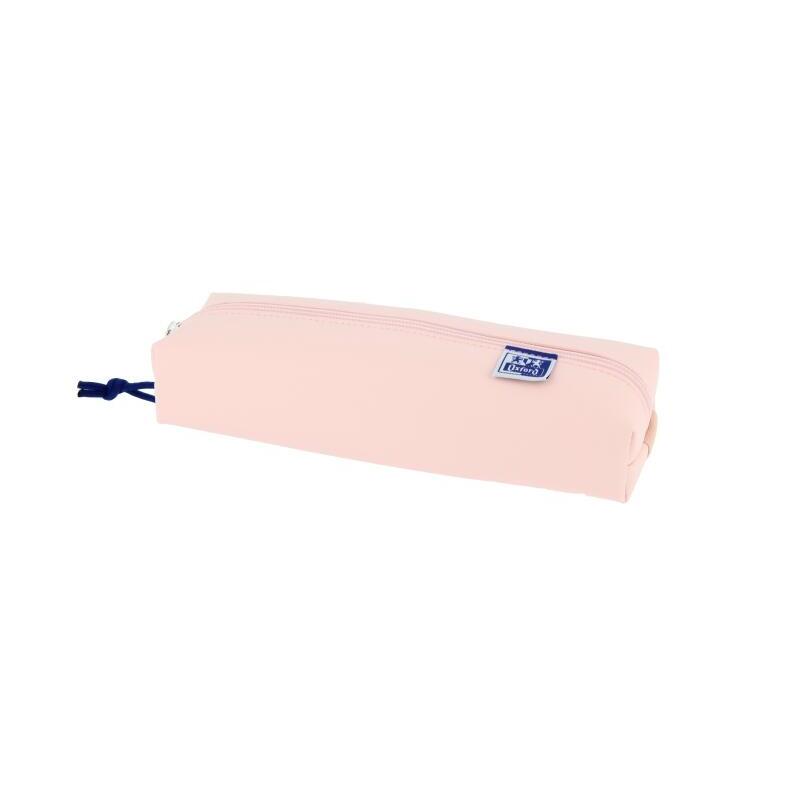Oxford live & go estuche rectangular mediano – material acolchado – goma elastica para unirlo al cuaderno – rosa