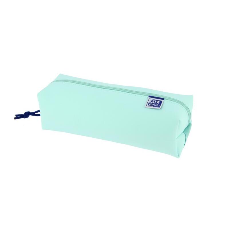 Oxford live & go estuche cuadrado grande – material acolchado – goma elastica para unirlo al cuaderno – azul