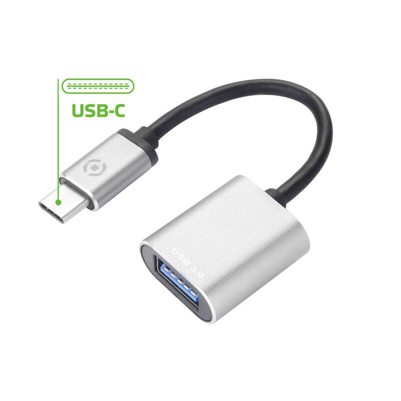 Adaptador celly usb-c macho / usb 3.0 hembra