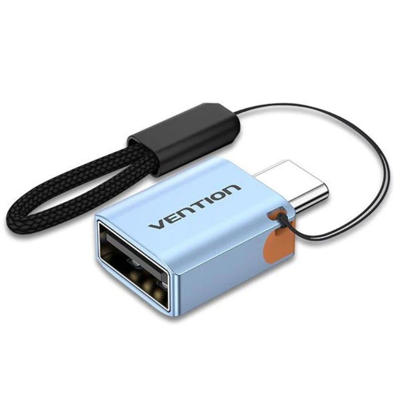 Adaptador otg usb 3.1 vention cubh0 usb tipo-c macho usb hembra gris