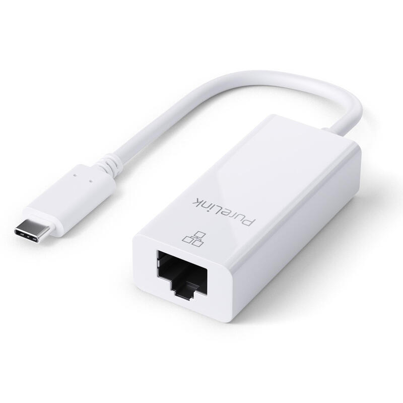 Adaptador purelink usb-c a ethernet – gigabit 1000mbps – iseries – blanco – 0.10m