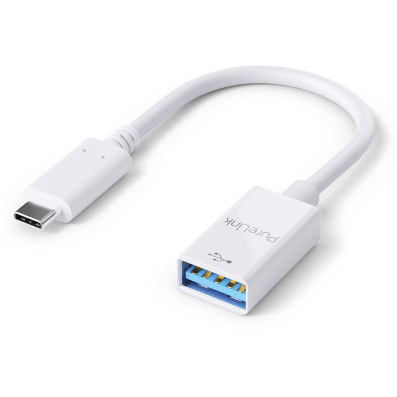 Adaptador purelink usb-c a usb-a – usb 3.1 gen 1 – iseries – blanco – 0.10m