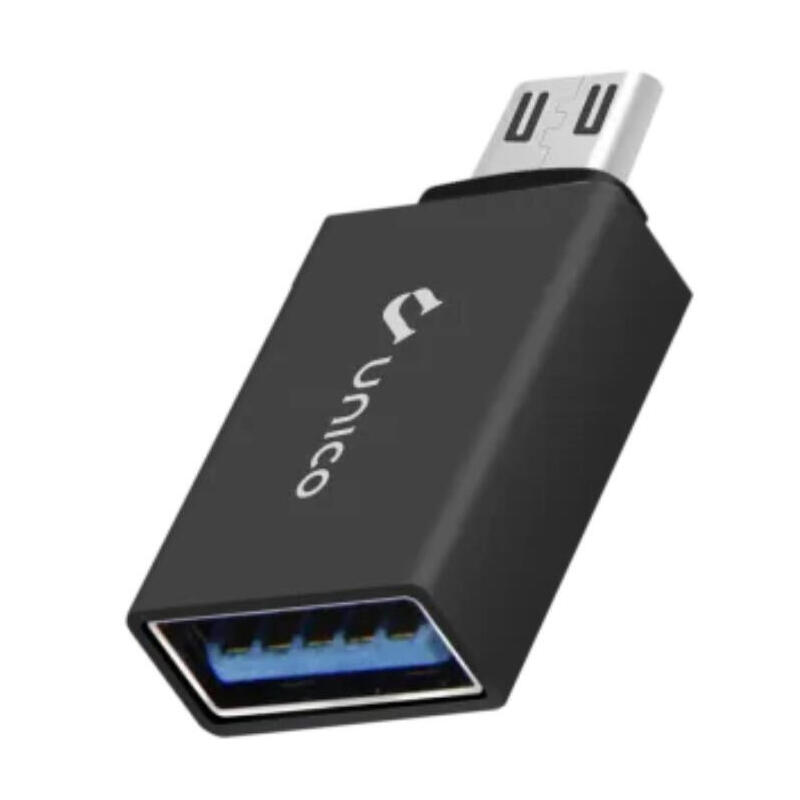 Adaptador unico micro usb3.0 metÁlico. negro