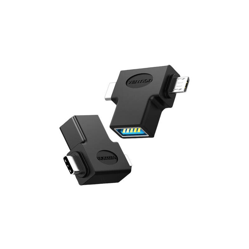 Adaptador usb 3.0 vention cdib0 usb tipo-c macho microusb macho