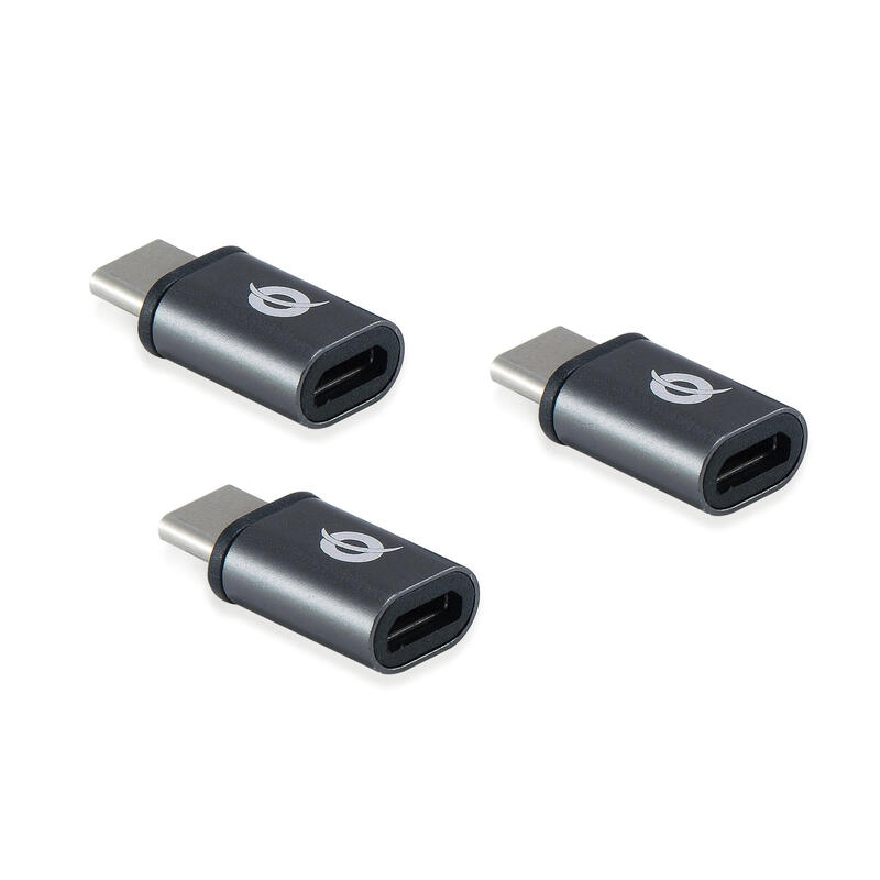 Adaptador usb-c 3.1 macho a  micro usb hembra  otg pack 3 uds