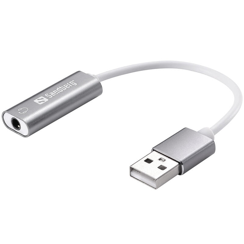 Adaptador usb sandberg – conector de 3,5 mm