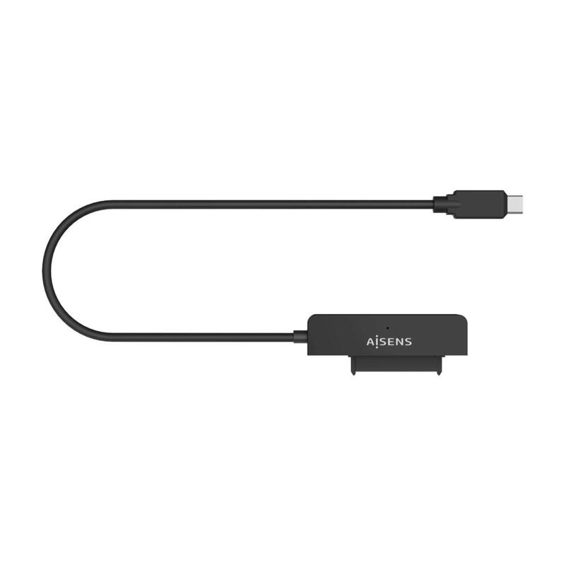 Aisens adaptador sata a usb-c usb 3.0/usb3.1 gen1 para discos duros 2.5″ – negro ase-25c04b