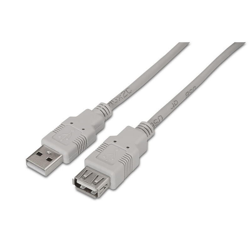 Aisens cable extension usb 2.0 – tipo a macho a hembra – 1m – beige