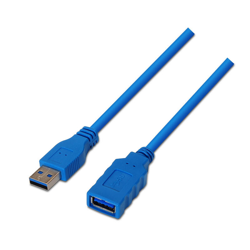 Aisens cable extension usb 3.0 – tipo a macho a a hembra – 1m – azul