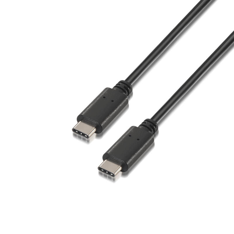 Aisens cable usb 2.0 3a – tipo usb-c/m-usb-c/m – 2m – negro
