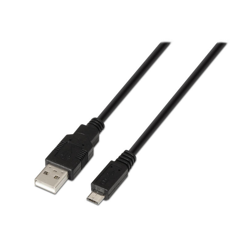 Aisens cable usb 2.0 – tipo a macho a micro b macho – 1.80m – negro