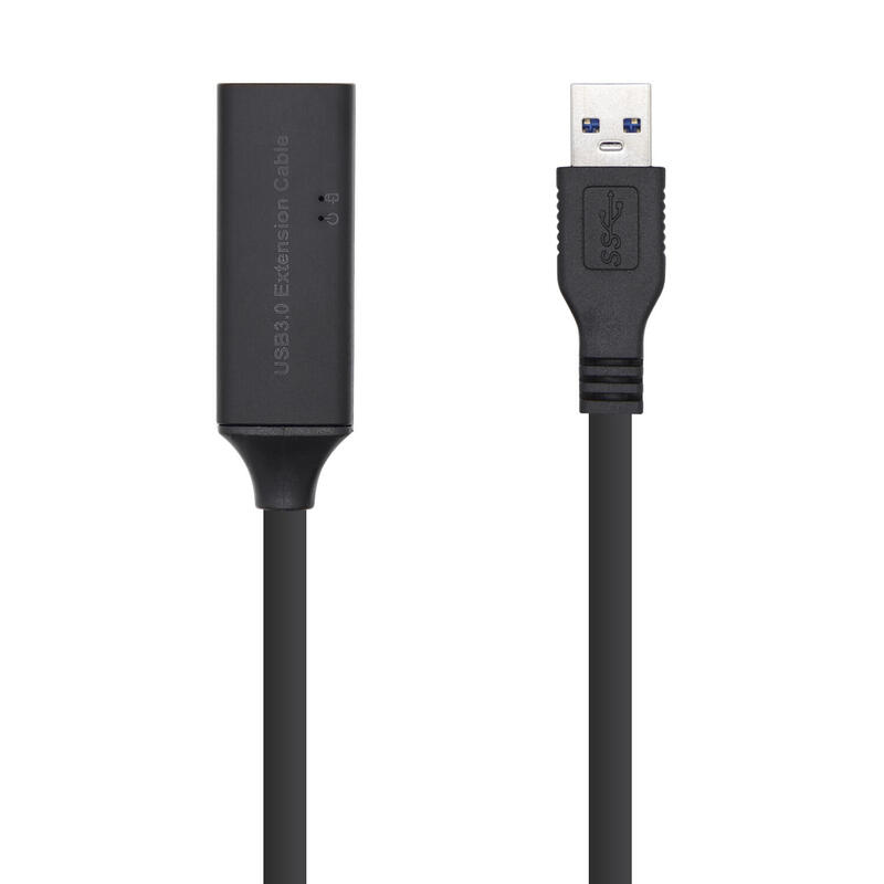 Aisens cable usb 3.0 prolongador con amplicador y alim – tipo a/m-a/h – 15m – negro