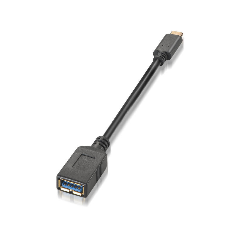 Aisens cable usb 3.1 gen1 5gbps 3a – tipo usb-c/m-a hembra – 15cm – negro