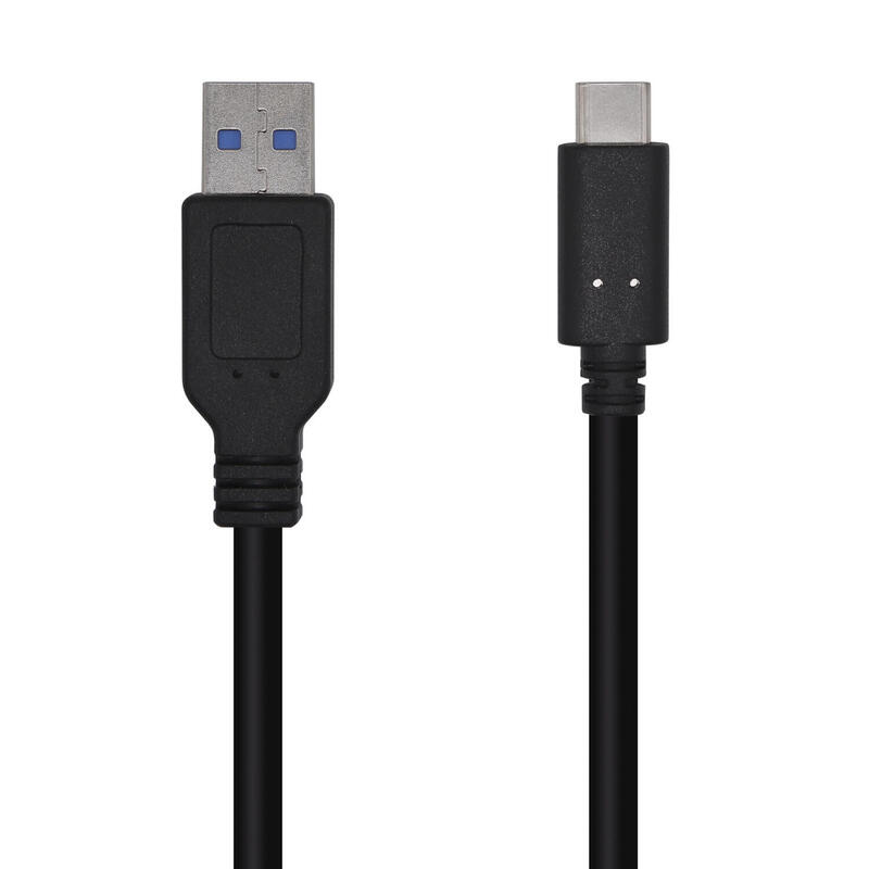 Aisens cable usb 3.1 gen2 10gbps 3a – tipo usb-c/m-a macho – 0.50m – negro