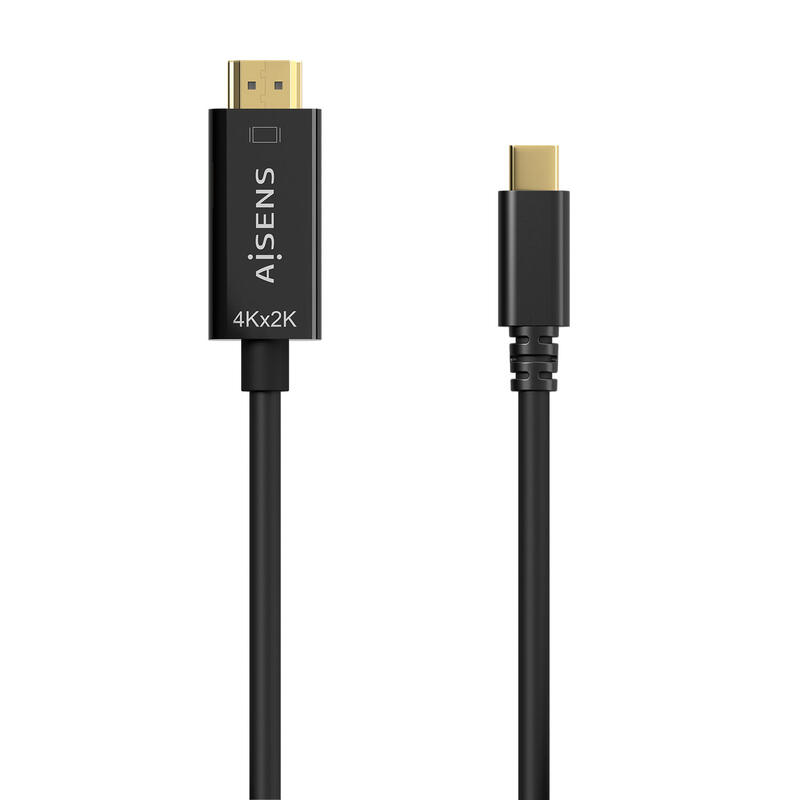 Aisens cable usb-c a hdmi 4k@30hz – usb-c/m-hdmi/m – 0.80m – negro