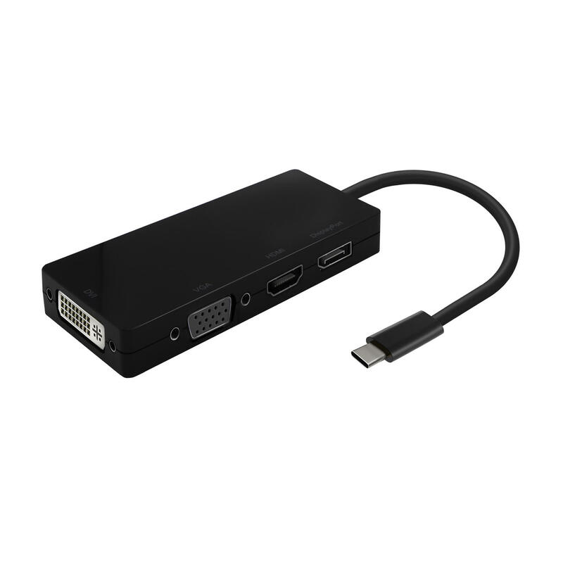 Aisens conversor usb-c a displayport / dvi / hdmi / vga – 15cm – negro