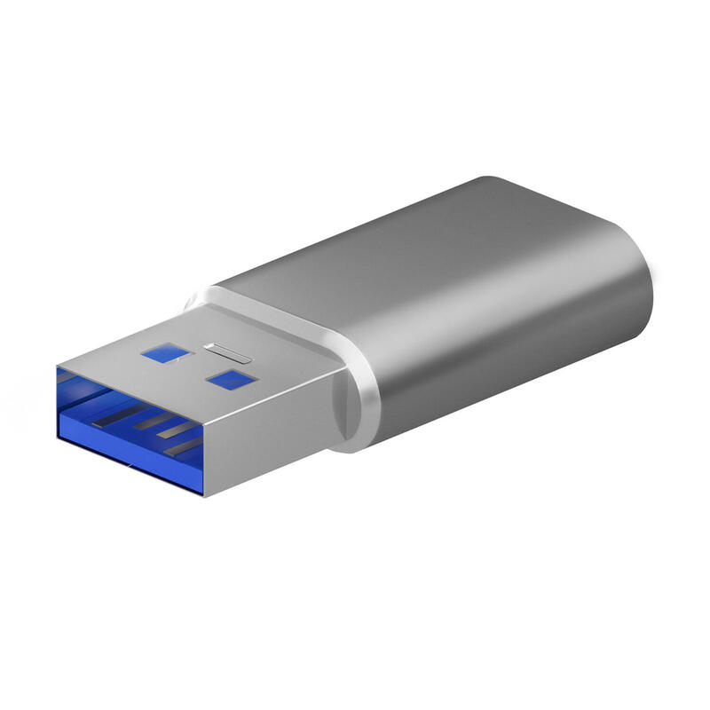 Aisens mini adaptador usb 3.2 gen2/usb 2.03a – tipo usb-c/h-a/m – gris