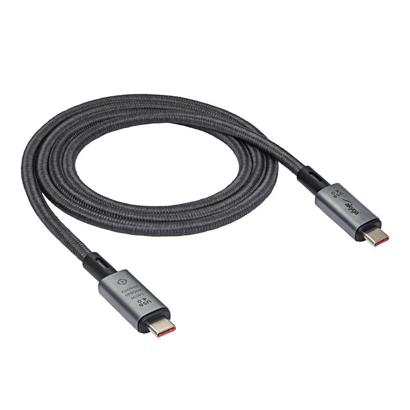 Akyga ak-usb-45 cable usb 1 m usb4 gen 3×2 usb c negro