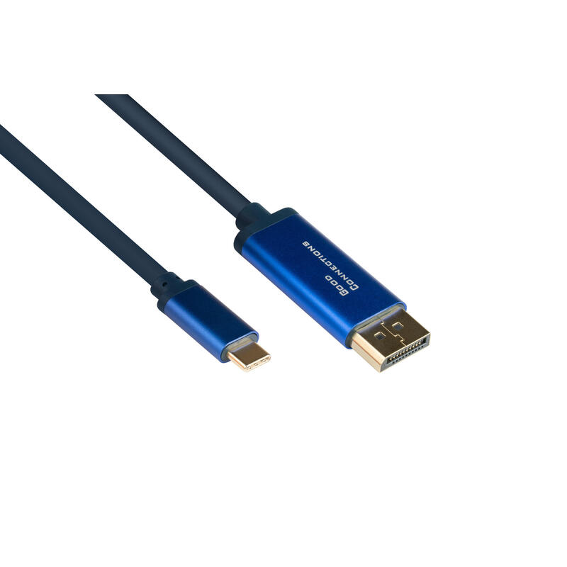 Alcasa 4812-csf010b adaptador de cable de vídeo 1 m usb tipo c displayport azul
