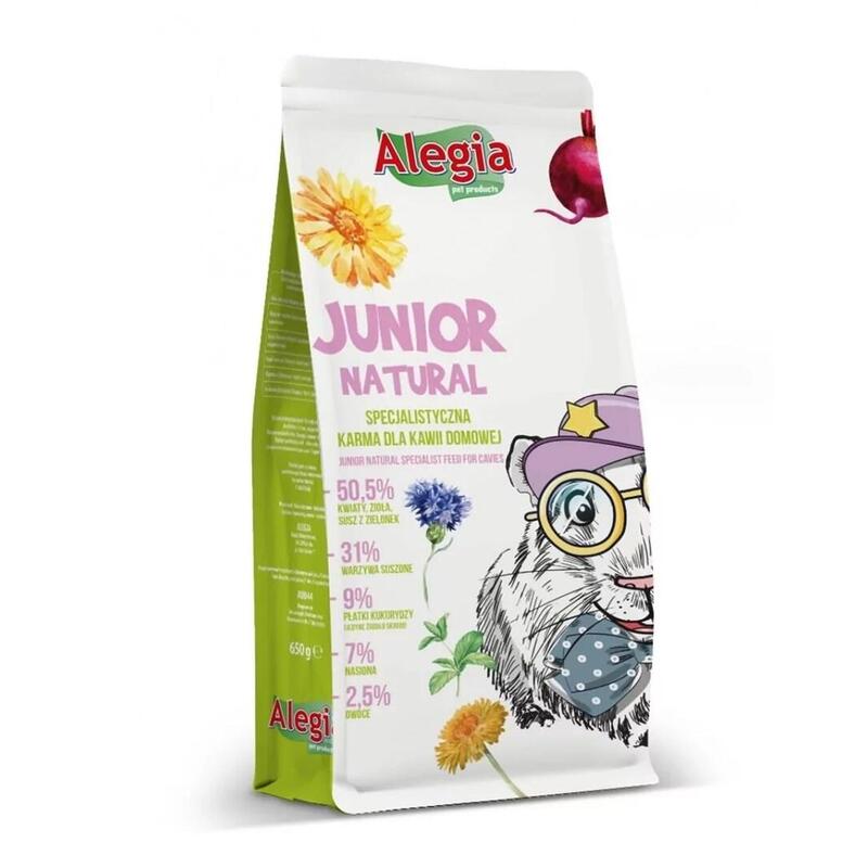 Alegia junior natural – comida para cavia porcellus – 650g