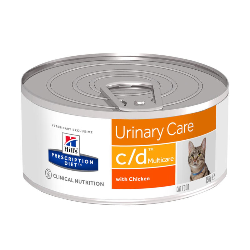 Alimento hÚmedo para gatos hill’s prescription diet feline c/d multicare  pollo 156 g