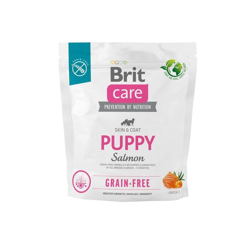 Alimento seco para cachorros y perros jÓvenes de todas las razas (de 4 semanas a 12 meses).brit care dog grain-free puppy salmon