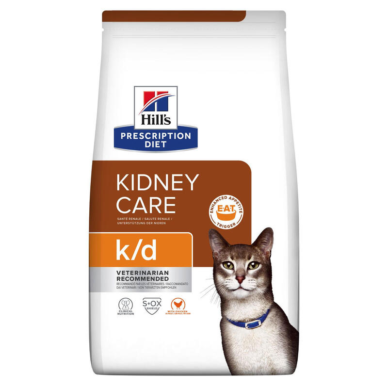 Alimento seco para gatos hill’s prescription diet feline k/d kidney care  pollo 3 kg