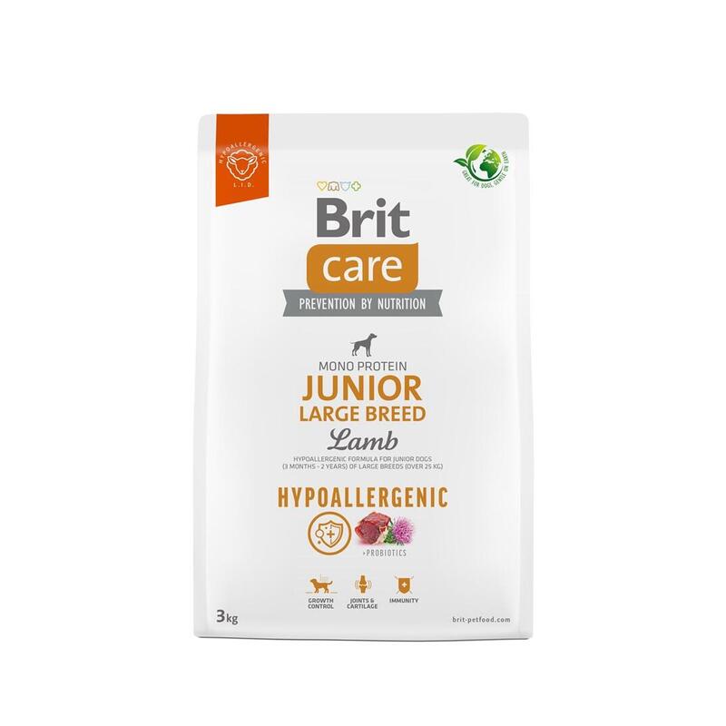 Alimento seco para perros brit care hypoallergenic junior large breed lamb  3 kg