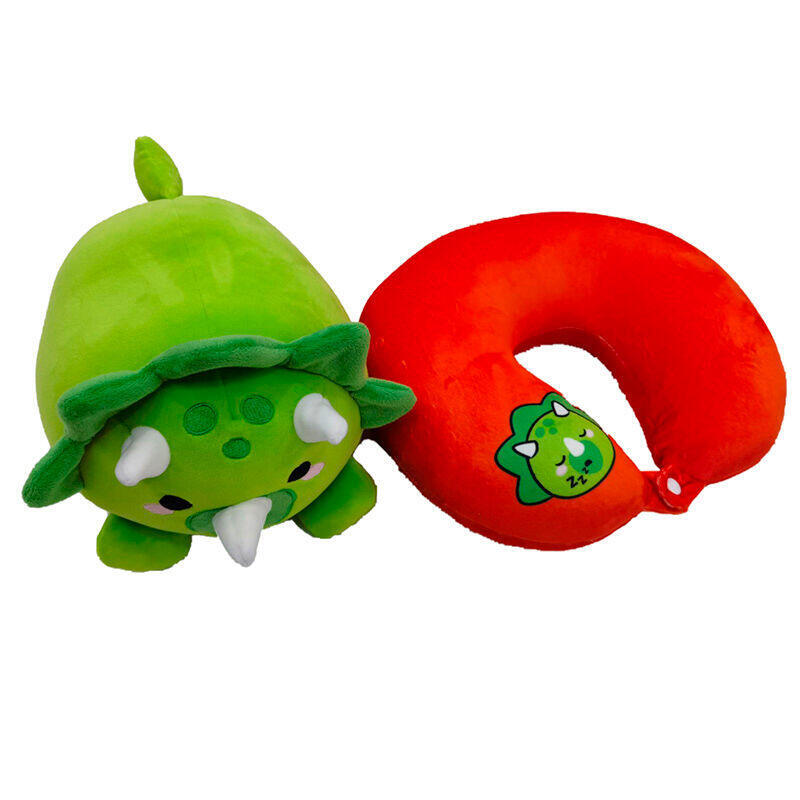 Almohada viaje + peluche swapseazzz dinosaurio adorasaurs