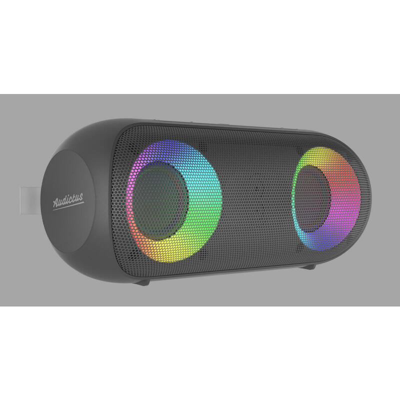 Altavoz bluetooth audictus aurora 14w rgb negro