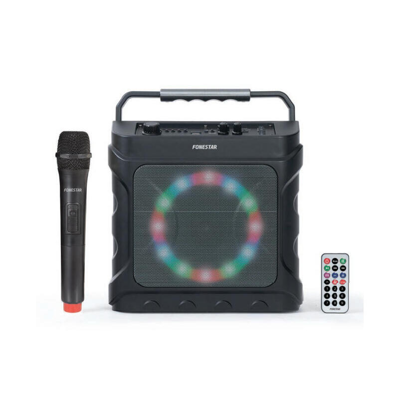 Altavoz bluetooth fonestar partybox 20w rms fm funciÓn karaoke usb/microsd/grabador audio micrÓfono micrÓfono inalÁmbrico