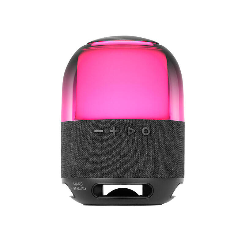 Altavoz bluetooth rgb ms-flow 360º negro mars gaming 15w/ bluetooth 5.3, microsd/ iluminaciÓn rgb 360º/ baterÍa de 2000mah