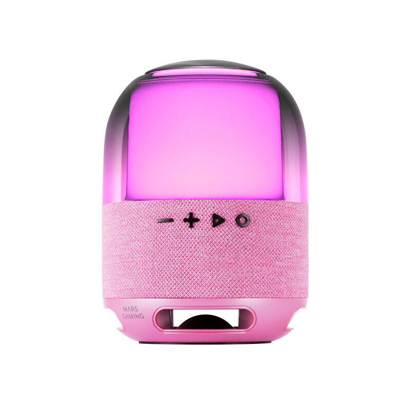 Altavoz bluetooth rgb ms-flow 360º rosa mars gaming 15w/ bluetooth 5.3, microsd/ iluminaciÓn rgb 360º/ baterÍa de 2000mah