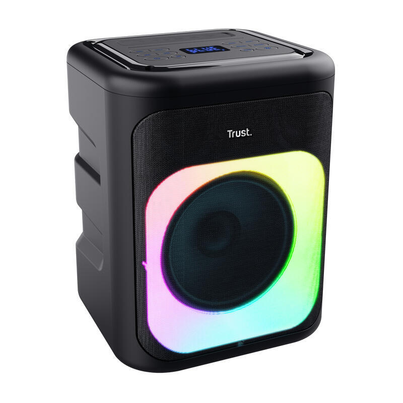 Altavoz inalambrico azura negro rgb trust hasta 100w de potencia/ impermeable/ usb, sd, 3,5mm, bluetooth/ iluminaciÓn rgb/ asa d