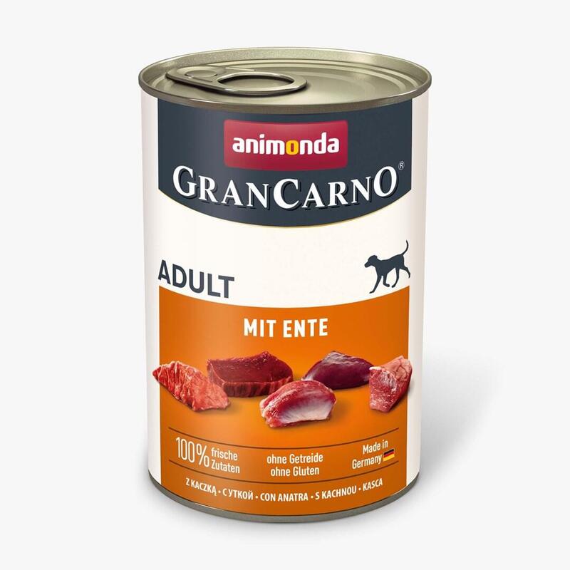 Animonda grancarno adulto con pato – comida hÚmeda para perros – 400 g