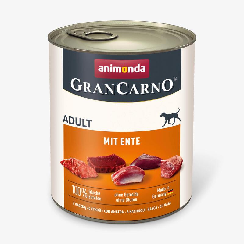 Animonda grancarno adulto con pato – comida hÚmeda para perros – 800 g