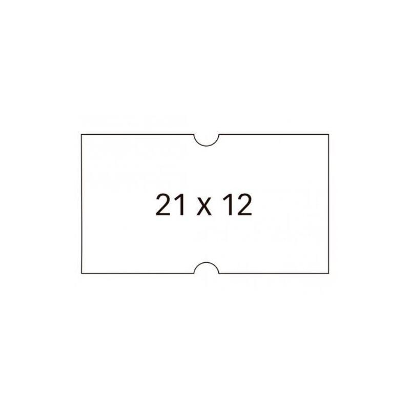 Apli pack 6 rollos de 1000 etiquetas removibles 21x12mm para etiquetadora de precios cantos rectos blanco