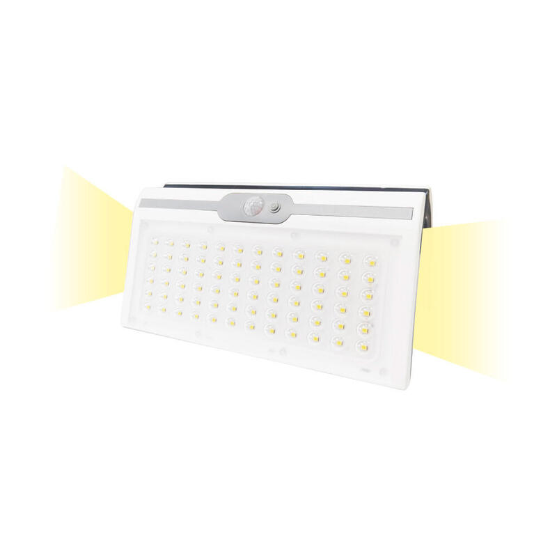 Aplique solar 6w 430lm 6.500k con sensor color blanco edm
