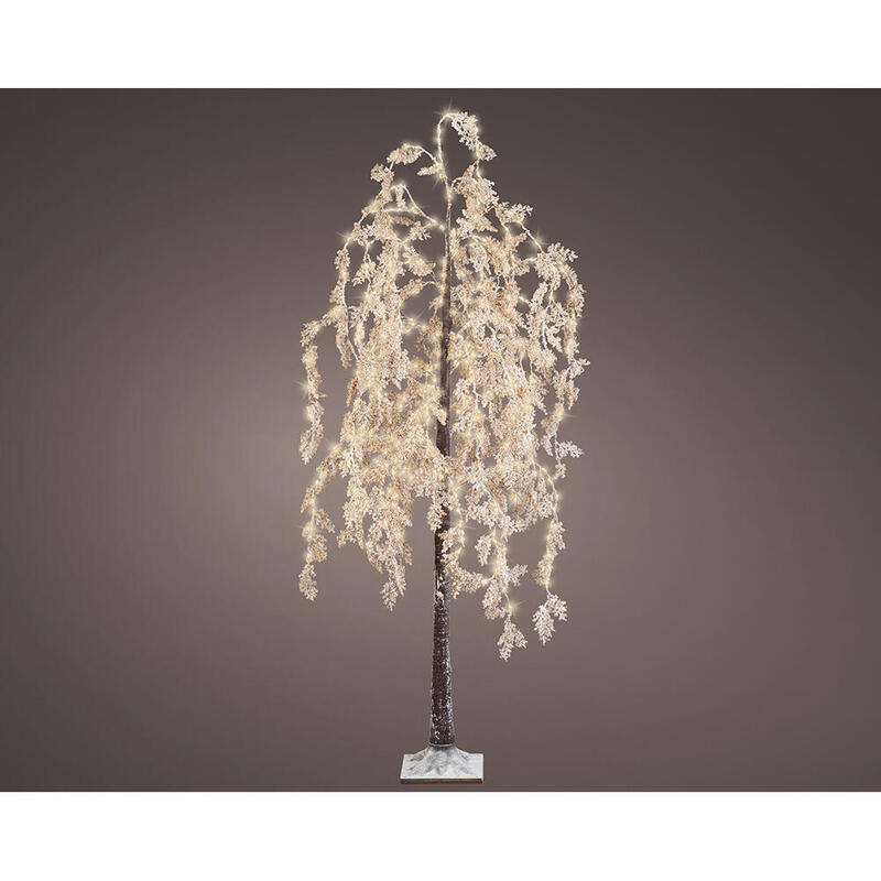 Árbol microled sauce nevado, Ø80cm x 210cm blanco cÁlido