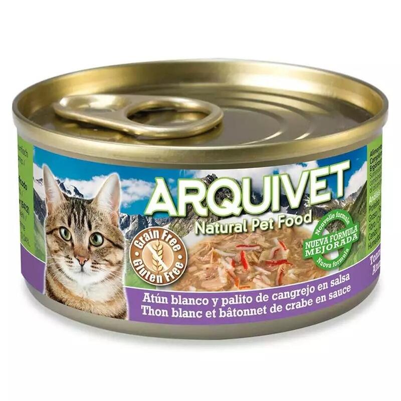 Arquivet para gato con sabor atÚn blanco y palos de cangrejo 80 g