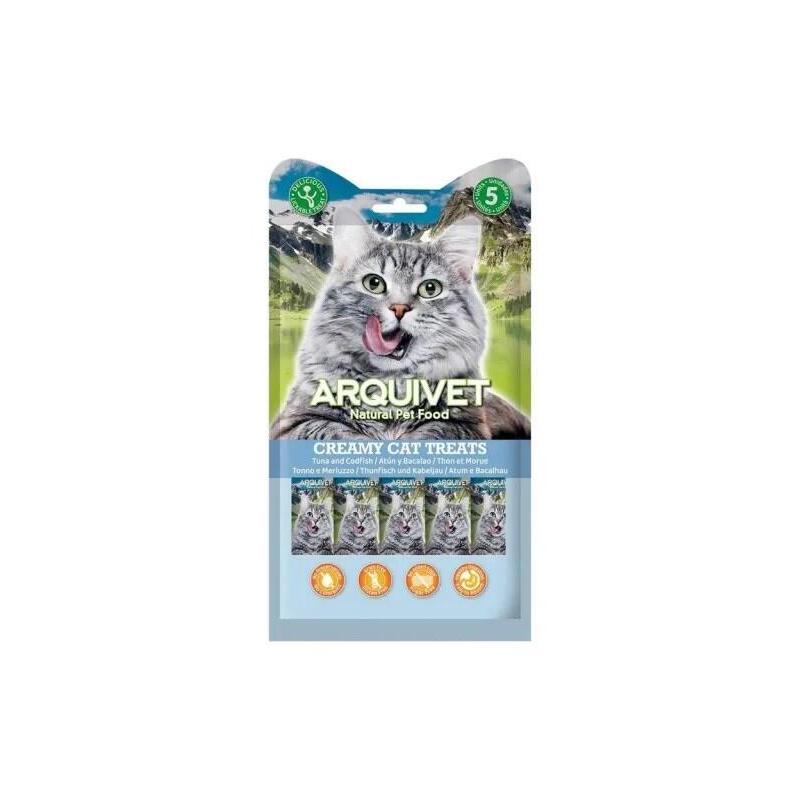 Arquivet snack cremoso de atÚn y bacalao 5×14 g