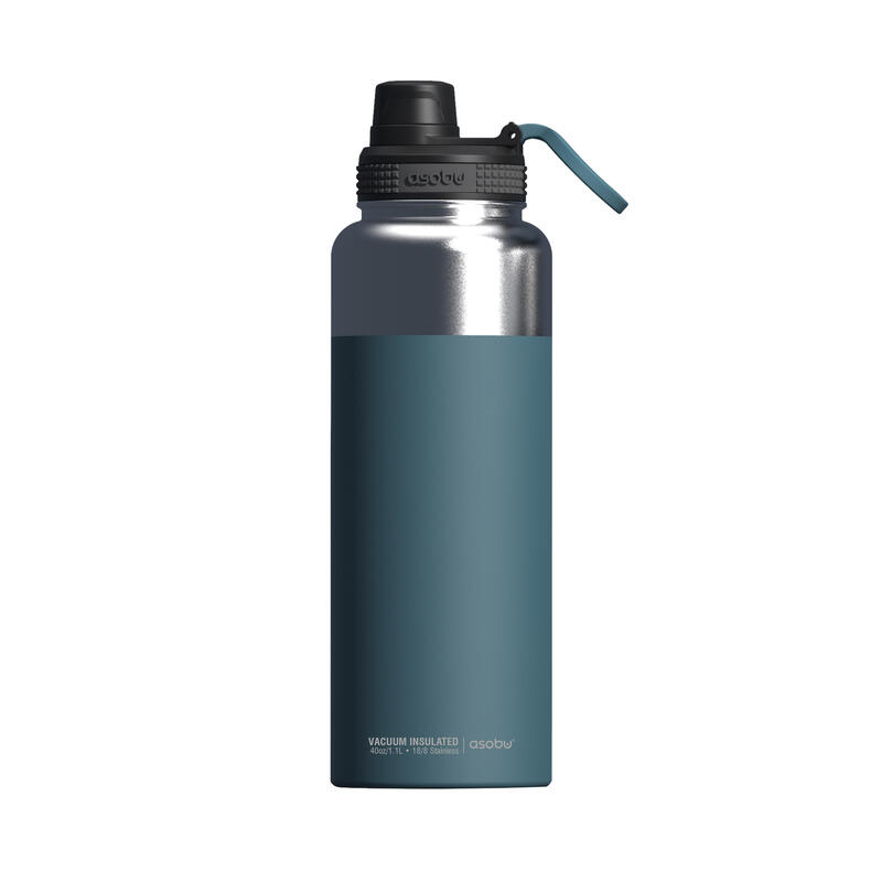 Asobu – mighty alpine flask – botella aislada de acero inoxidable para exteriores 1,2 litros azul